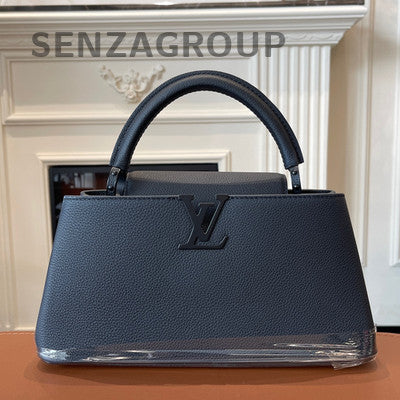 Louis Vuitton Capucines East West Medium Black Handbag Classic Women's