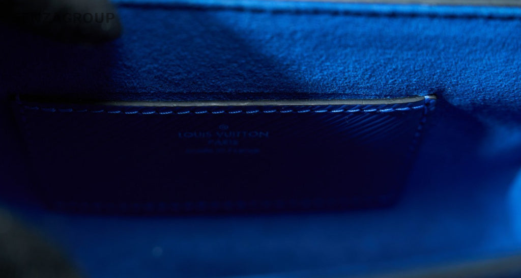 Louis Vuitton Twist Epi Leather PM Chain Shoulder Bag Blue Silver Women Classic