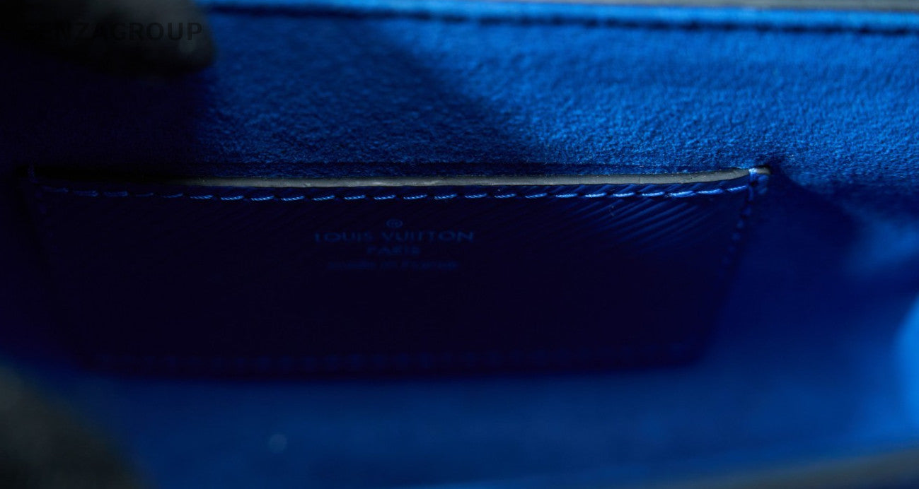 Louis Vuitton Twist Epi Leather PM Chain Shoulder Bag Blue Silver Women Classic