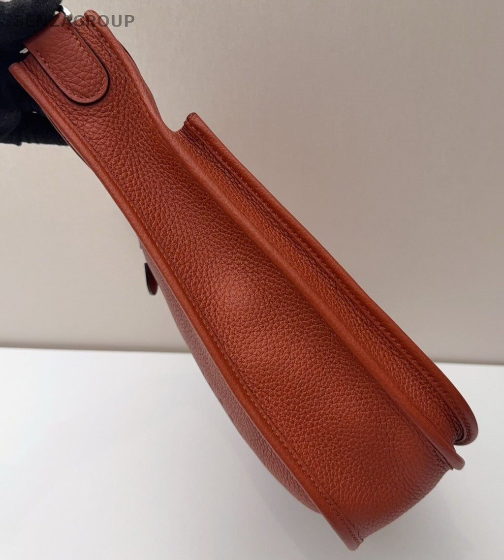 Hermes Evelyne29 Crossbody Orange Silver Used Women Classic Fashion