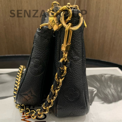 Louis Vuitton Black Gold Monogram Leather 2-in-1 Chain Crossbody Bag