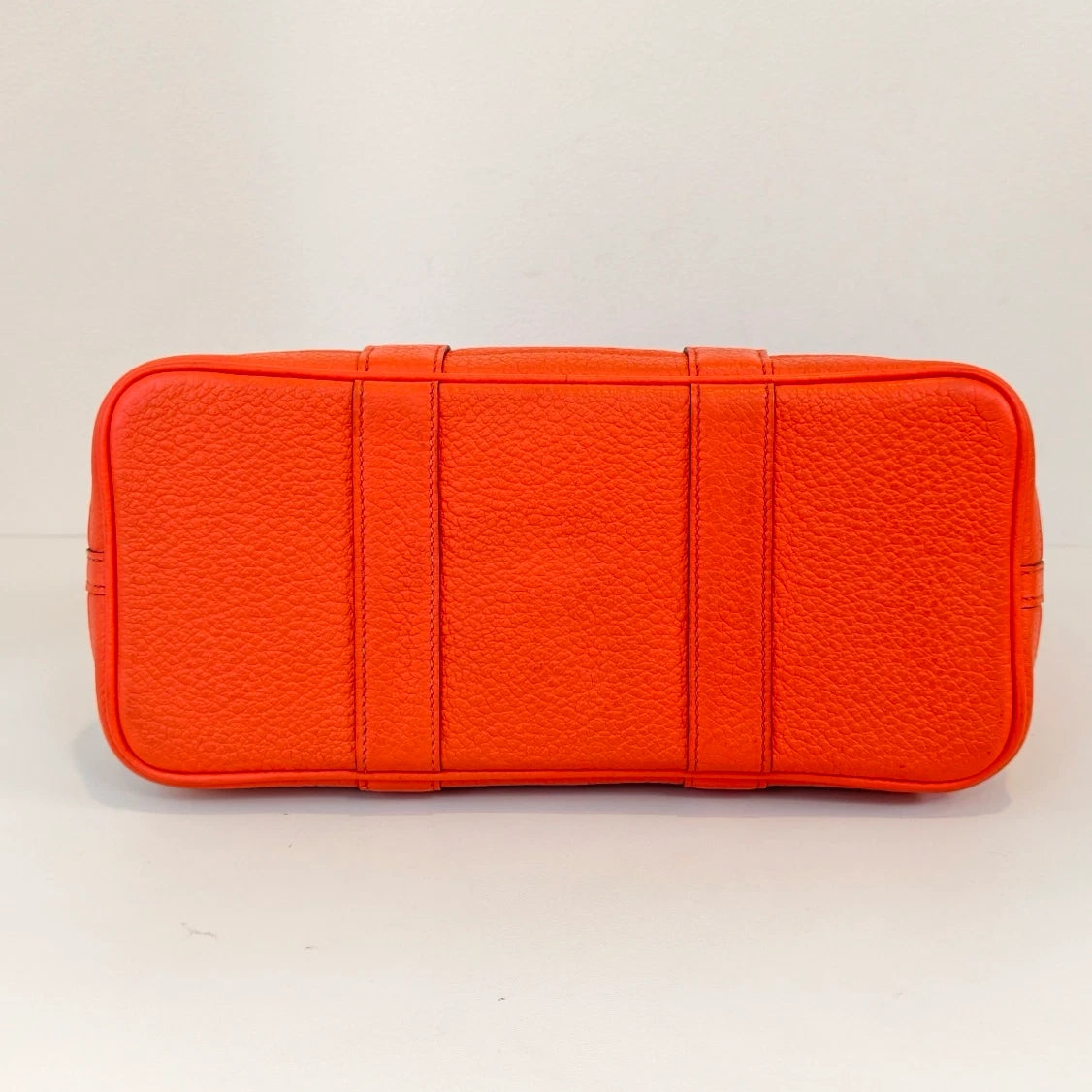 Hermes Garden Party30 Top Handle Bag Orange Silver Used Women Classic