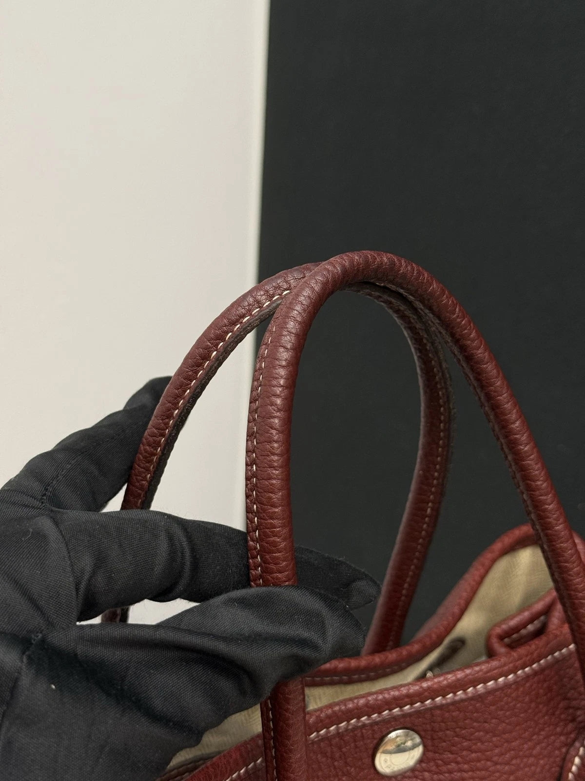 Hermès Garden Party 30 Tote Handbag Bordeaux Red Women Classic