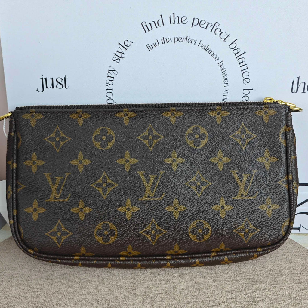 Louis Vuitton Multi Pochette Accessiores Monogram Canvas Pink Strap Shoulder Bag