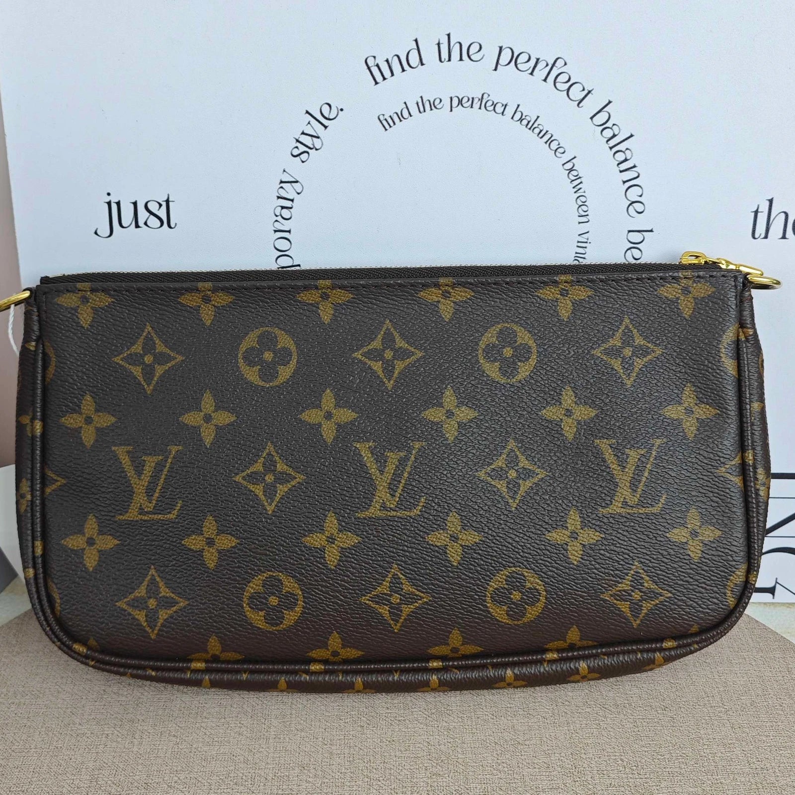 Louis Vuitton Multi Pochette Accessiores Monogram Canvas Pink Strap Shoulder Bag