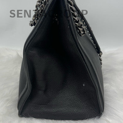 Bvlgari Chain Shoulder Bag Black Silver Women's Fashion Classic