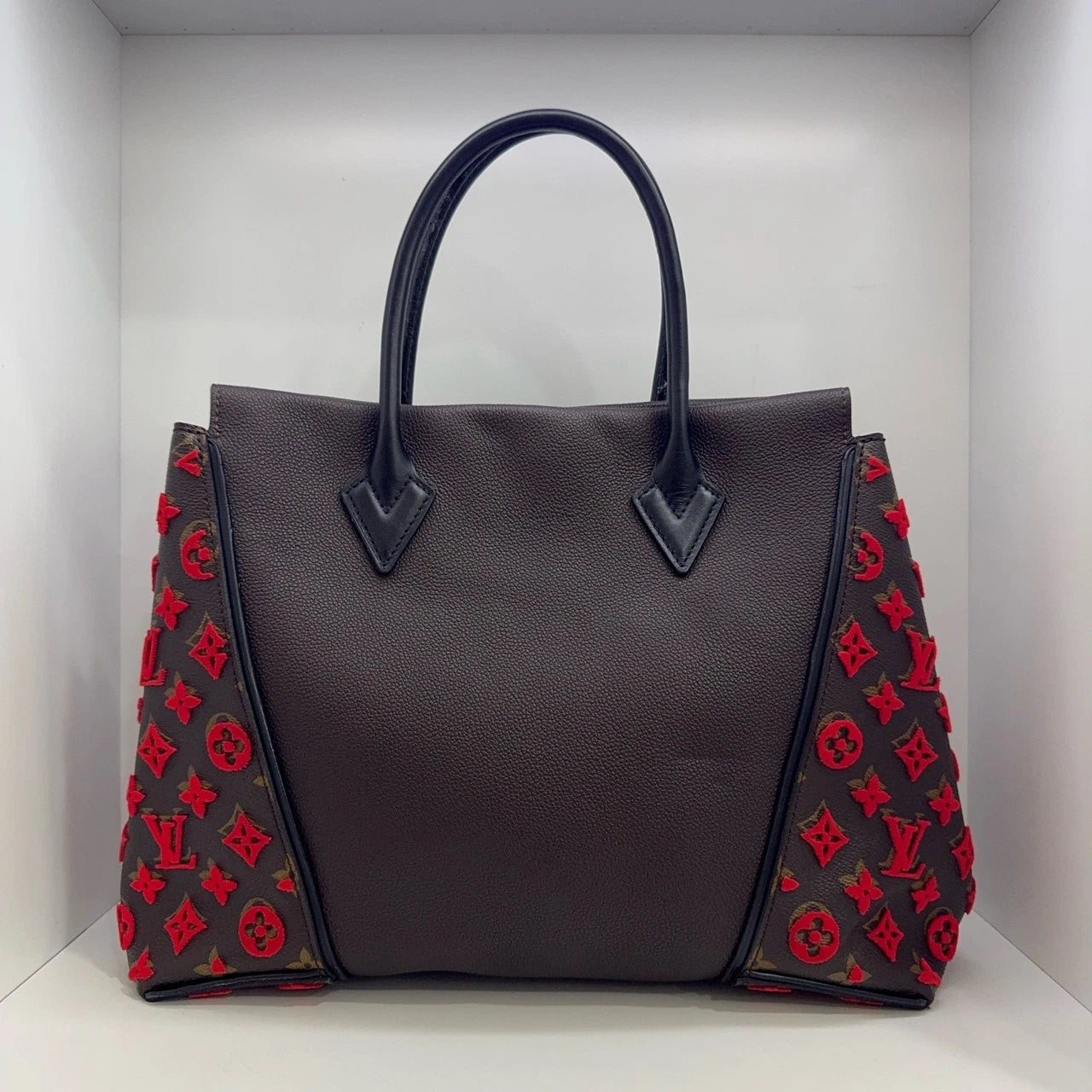 Louis Vuitton Lockit Red Suede Monogram Limited Edition Handbag For Women
