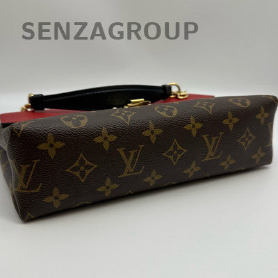 Louis Vuitton Saint Monogram Chain Crossbody Shoulder Bag Brown Red Gold
