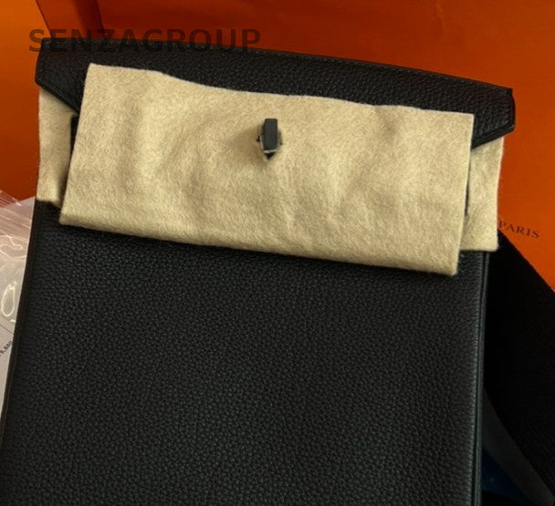 Hermes Hac A Dos Shoulder Bag Black Unisex Adults Classic Designer