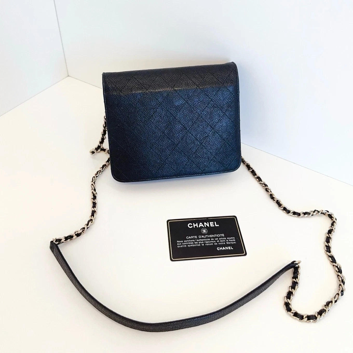 Chanel Cuba Woc Calfskin Crossbody Bag Black Gold Excellent