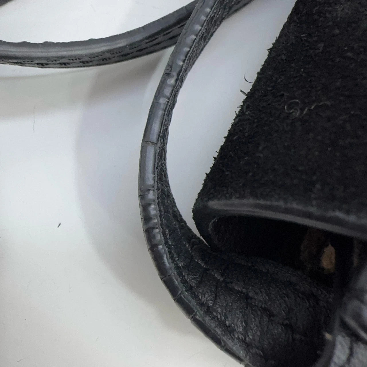 Chloe Faye Black Suede Flap Chain Shoulder Crossbody Bag for Women