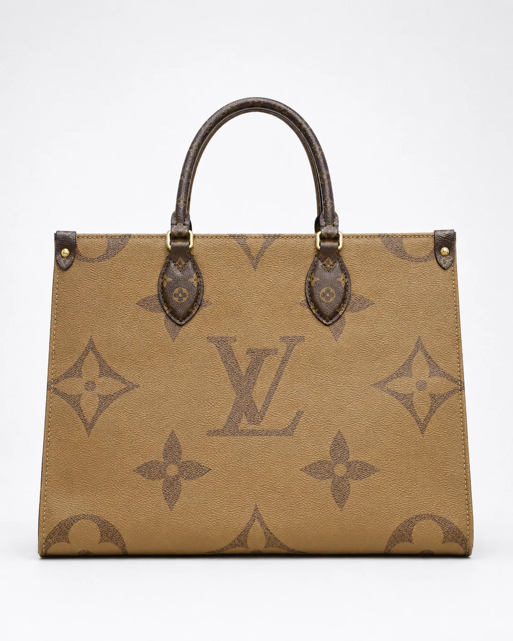LOUIS VUITTON OnTheGo MM Monogram Canvas Giant Handbag Brown M45321 Chip version