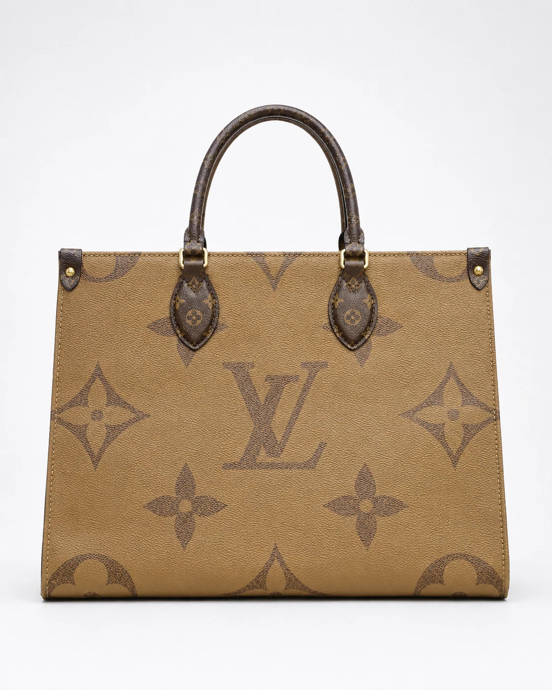 LOUIS VUITTON OnTheGo MM Monogram Canvas Giant Handbag Brown M45321 Chip version