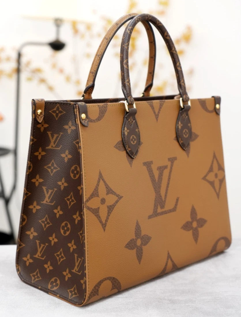 Louis Vuitton OnTheGo MM M45321 Monogram Brown Tote Bag Excellent