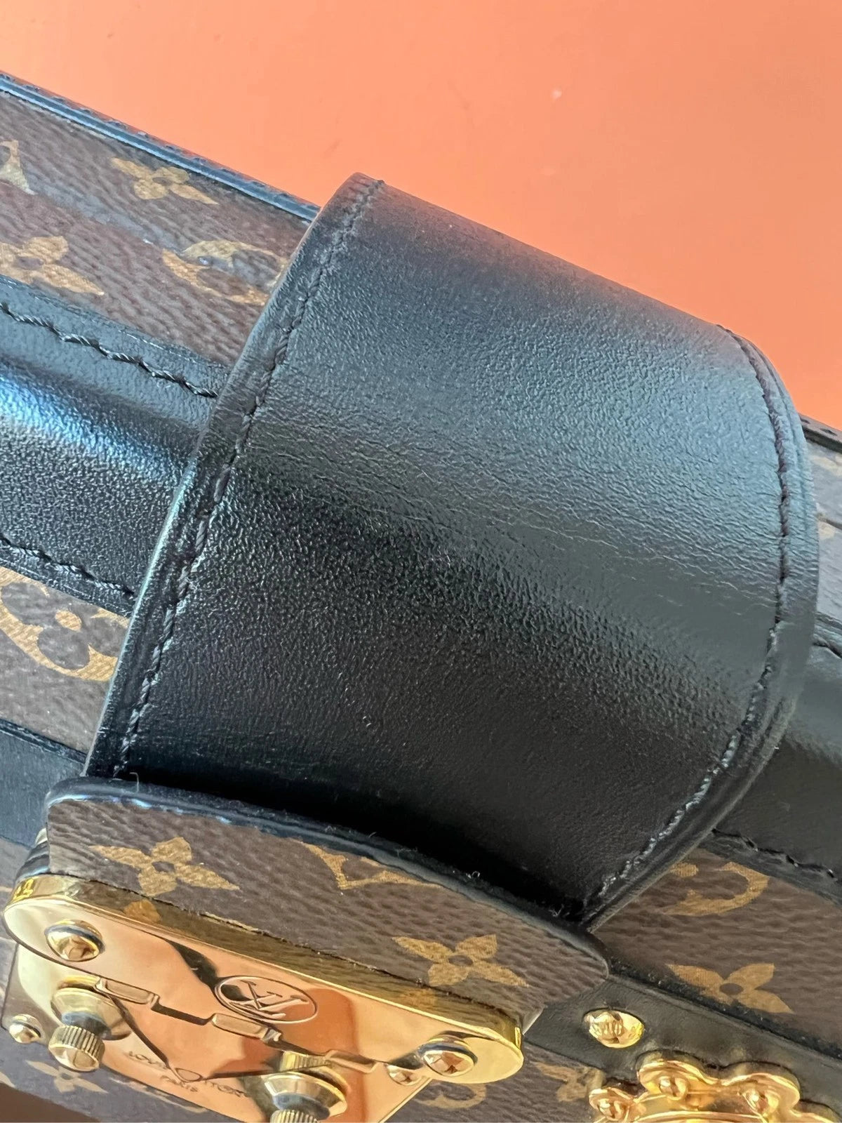 Louis Vuitton Petite Malle Monogram Canvas Box Handbag