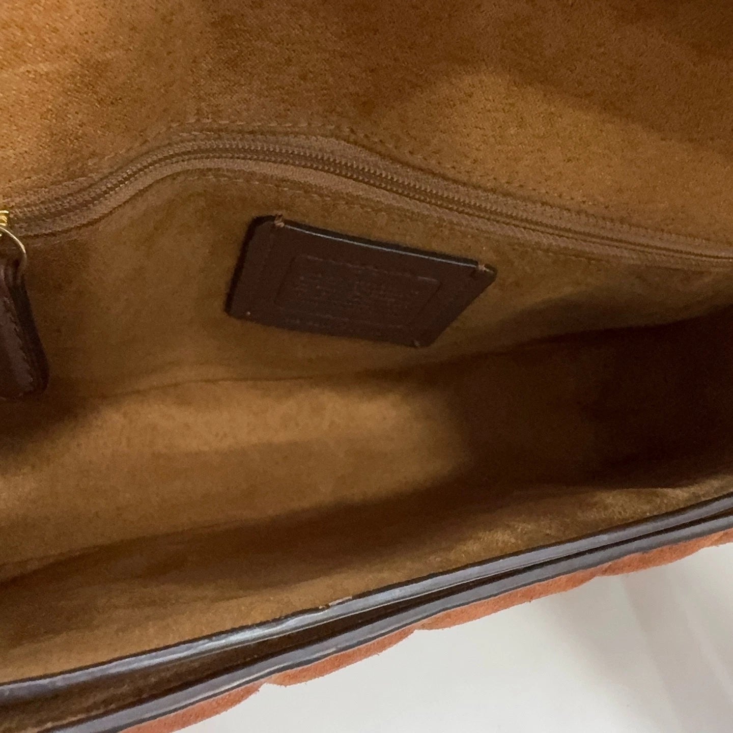 Coach Women's Georgie 27 Leather Suede Shoulder Crossbody Bag Caramel Brown