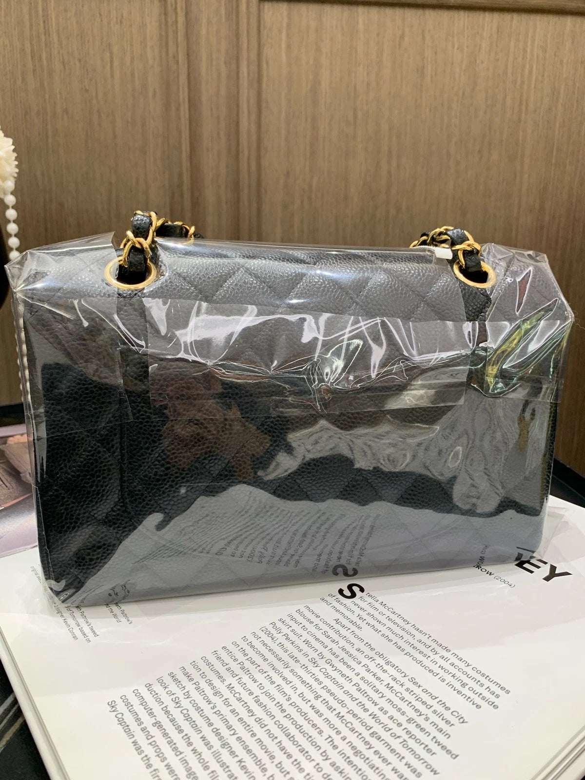 Chanel Black Gold Leather Small Shoulder Bag For Women