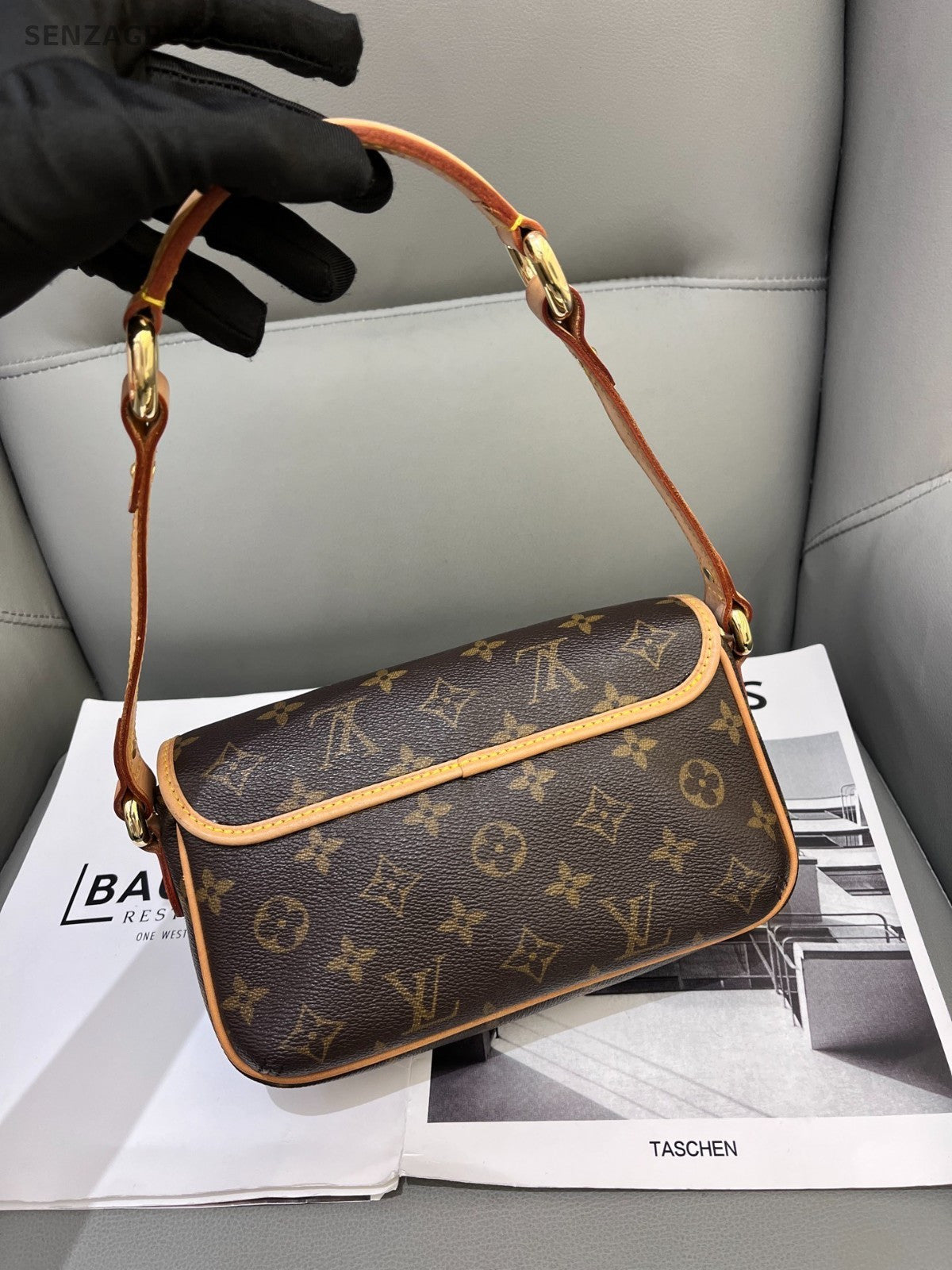 Louis Vuitton Monogram Armpit Bag Shoulder Bag Women Brown
