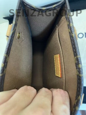 Louis Vuitton Monogram Tote Handbag Shoulder Bag Brown Classic Women