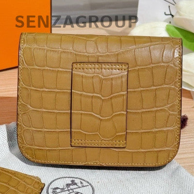 Hermès Constance Slim Wallet Gold Leather Gold Hardware Women's Fashion