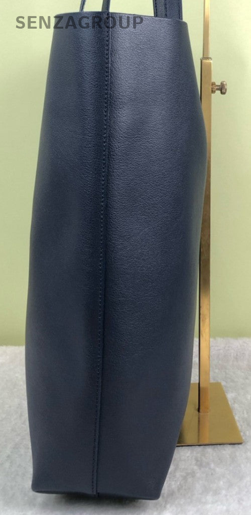 Saint Laurent Tote Shoulder Bag Blue Gold Used Women Classic Designer