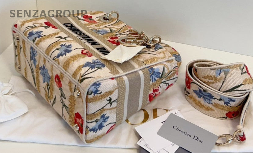 Chirstian Dior Lady D-Lite Florilegio Embroidery Handbang Almost brand new 2WAY