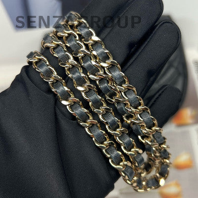 Chanel 25C Black Quilted Lambskin Gold Chain Shoulder Bag