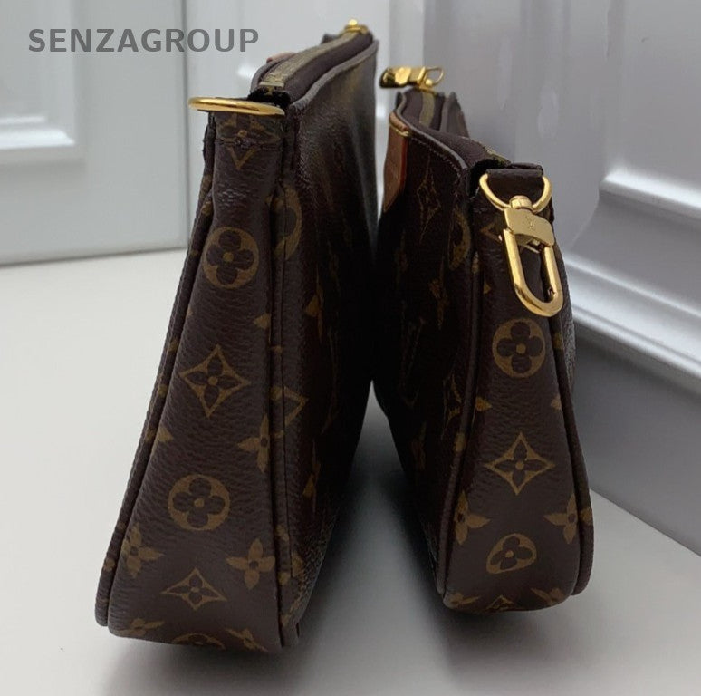 Louis Vuitton Monogram Chain Shoulder Bag Crossbody Brown Gold Women Classic