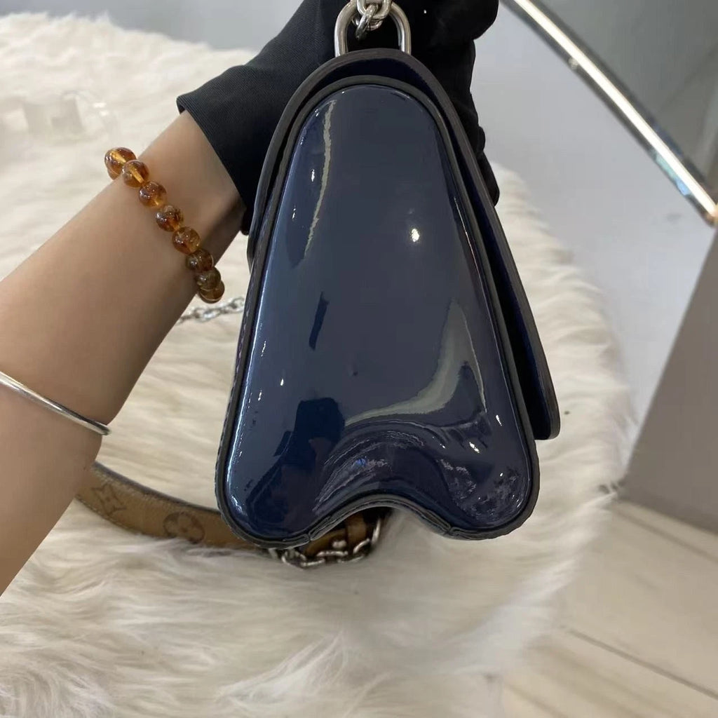 Louis Vuitton Twist Small Chain Shoulder Bag Blue Silver Women's Classic