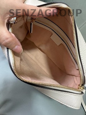 Gucci Horsebit 1955 Shoulder Bag White Gold Classic Women Crossbody