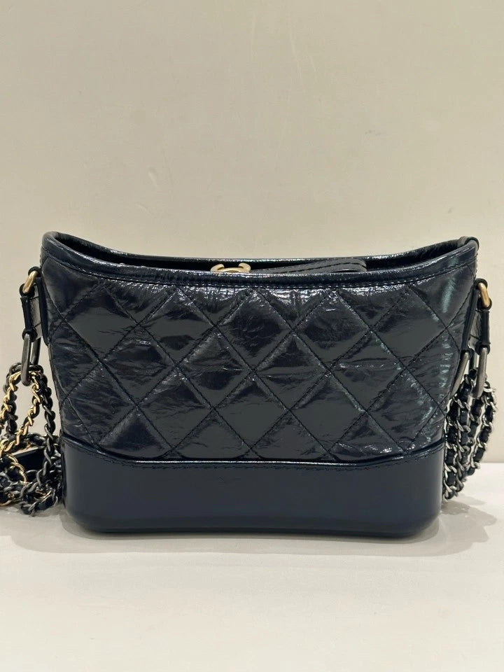 CHANEL Gabrielle Small Blue Crossbody Shoulder Bag For Women