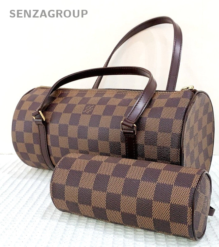 Louis Vuitton Papillon Damier Ebene Handbag Purse Shoulder bag Brown