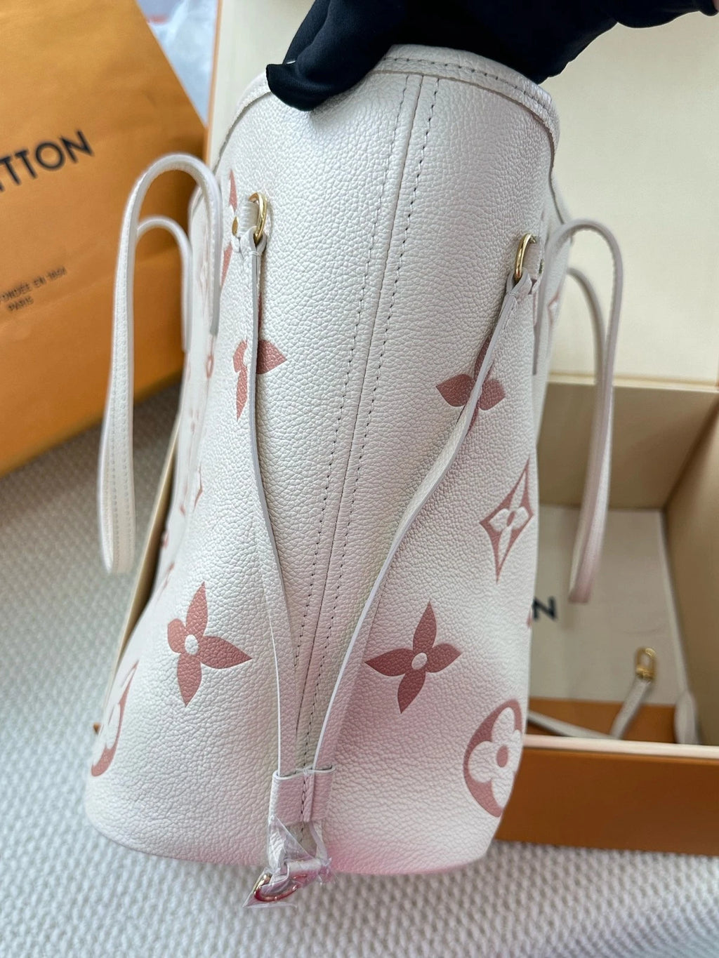 Louis Vuitton Strawberry Milk Neverfull Medium Tote Bag For Women