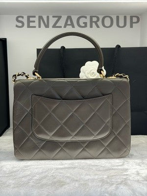 Chanel Trendy CC Shoulder Bag Lambskin Olive Green Gold Hardware