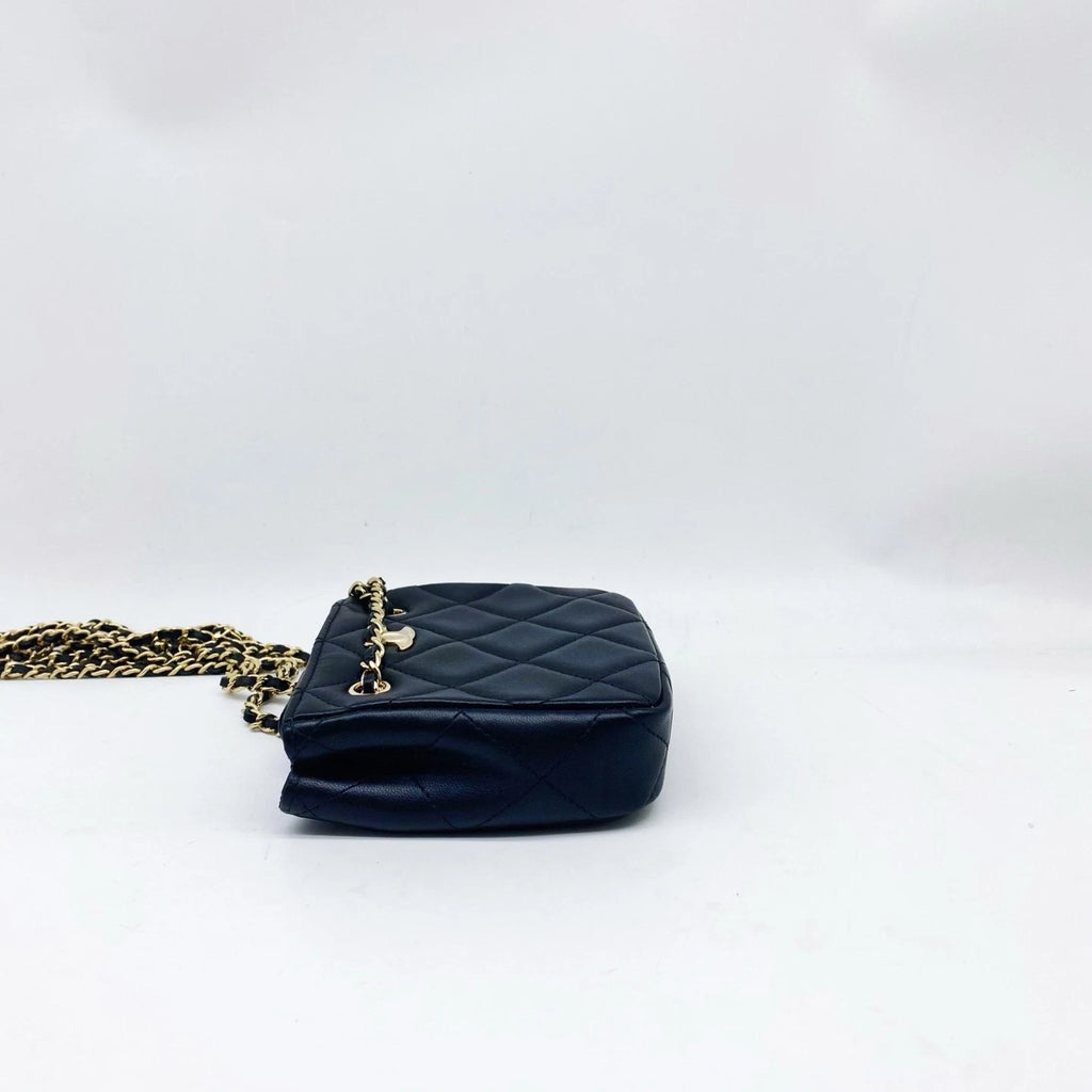 CHANEL Black Mini Chain Crossbody Bag For Women