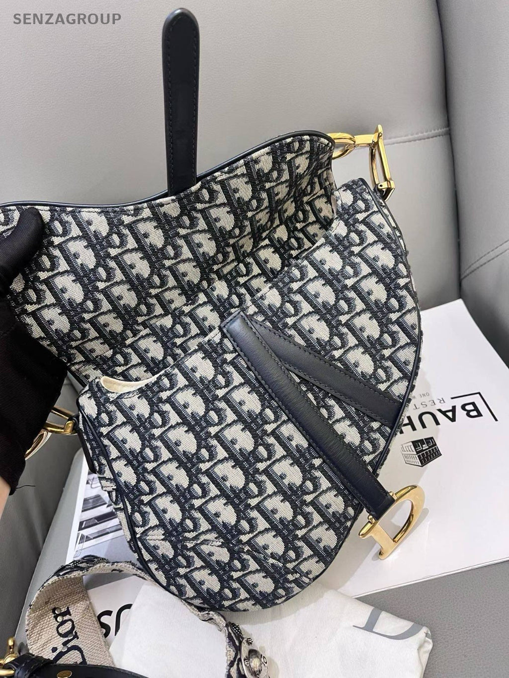 Christian Dior Saddle MM Monogram 2way Shoulder bag Crossboyd Women