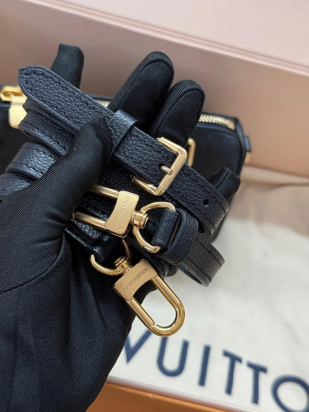 Louis Vuitton Black Speedy Nano Top Handle Bag For Women