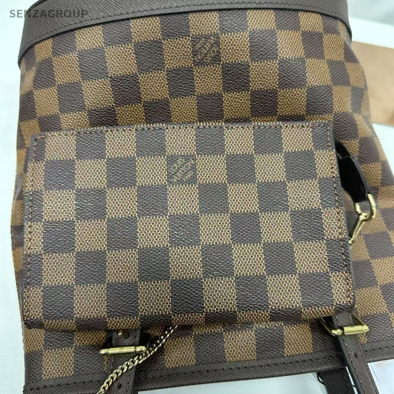 Louis Vuitton Damier Monogram Bucket Shoulder bag Brown Vintage with Subpackage