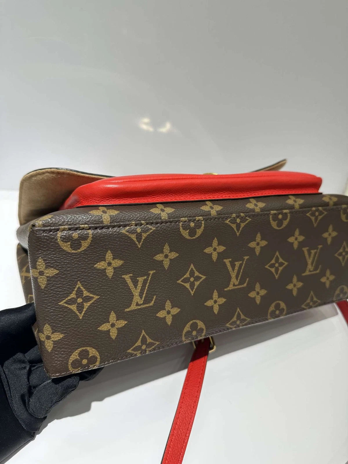 Louis Vuitton Marignan Red Leather Messenger Bag For Women