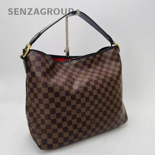 SJ0001 Louis Vuitton coated canvas Tote Bags （Z)Delightful MM damier hobo