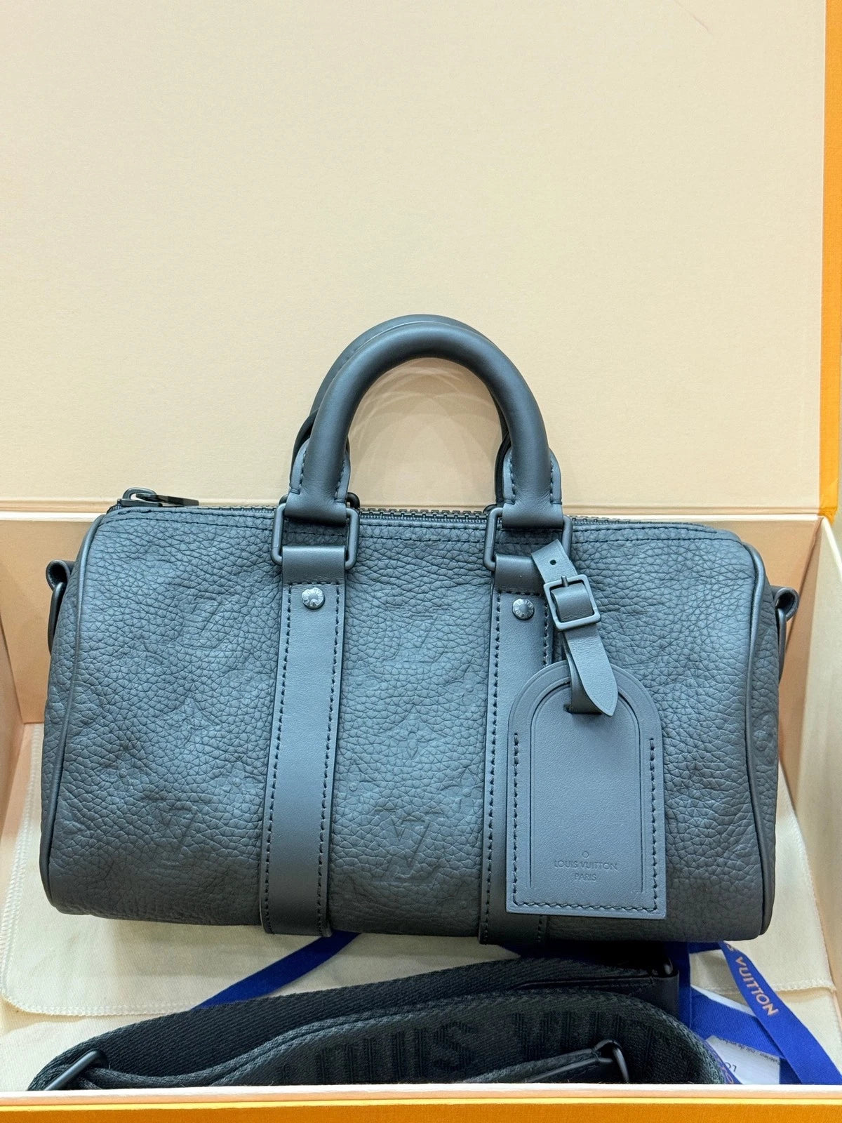 Louis Vuitton Black Keepall25 Top Handle Bag For Women