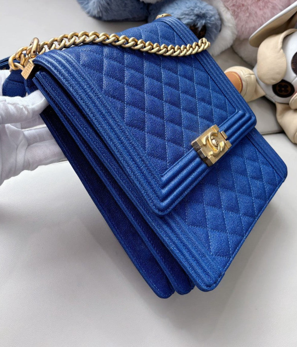 Louis Vuitton Leboy Vertical version Chain Shoulder bag Klein blue Women Gold