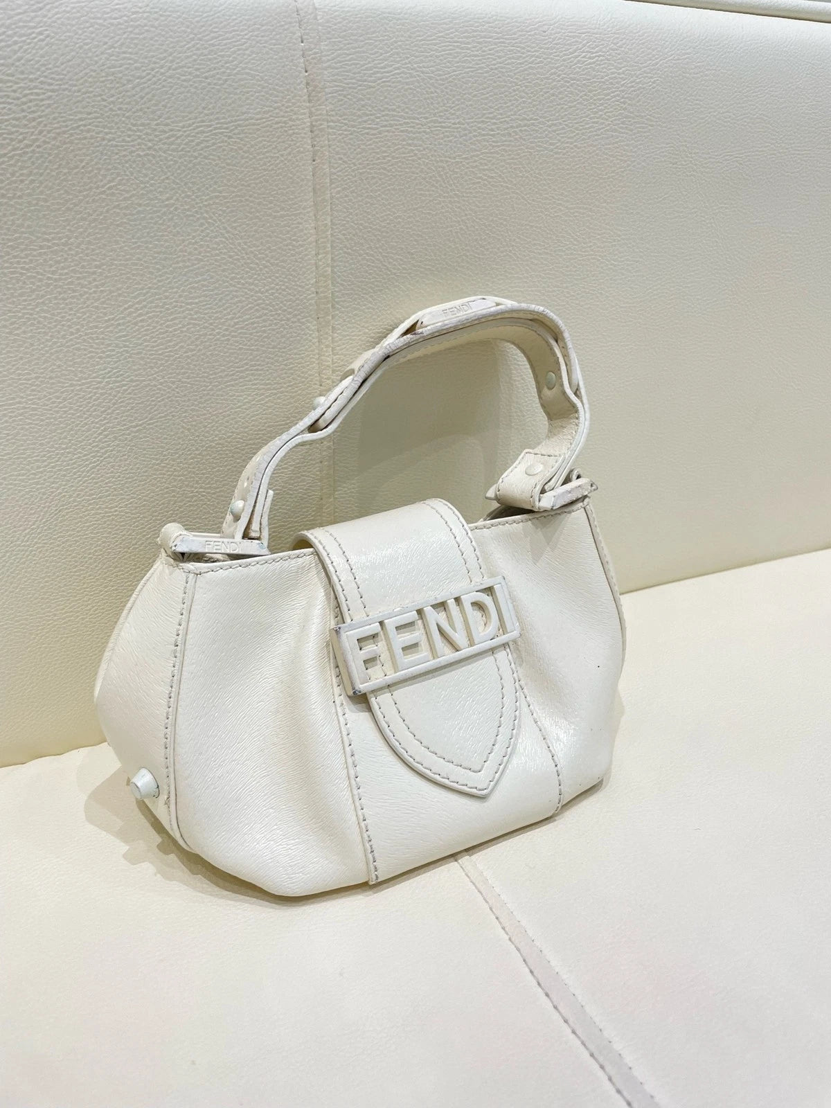 Fendi White Handbag Shoulder Bag White For Women
