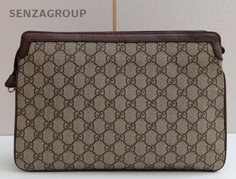 Gucci Ophidia 2Way Crossbody Shoulder Bag Brown Beige Gold Women Classic