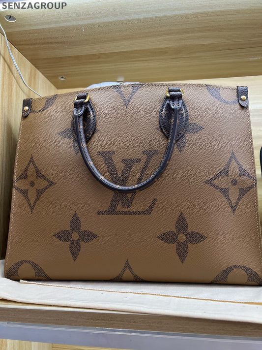 Louis Vuitton Onthego MM Monogram Tote Shoulder Bag Women Classic