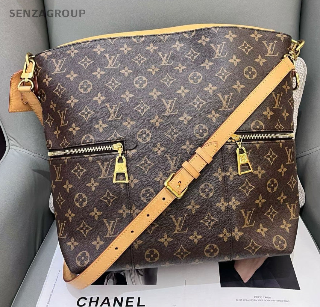 Louis Vuitton Melie Hobo Monogram Shoulder Bag Brown Gold Women Classic