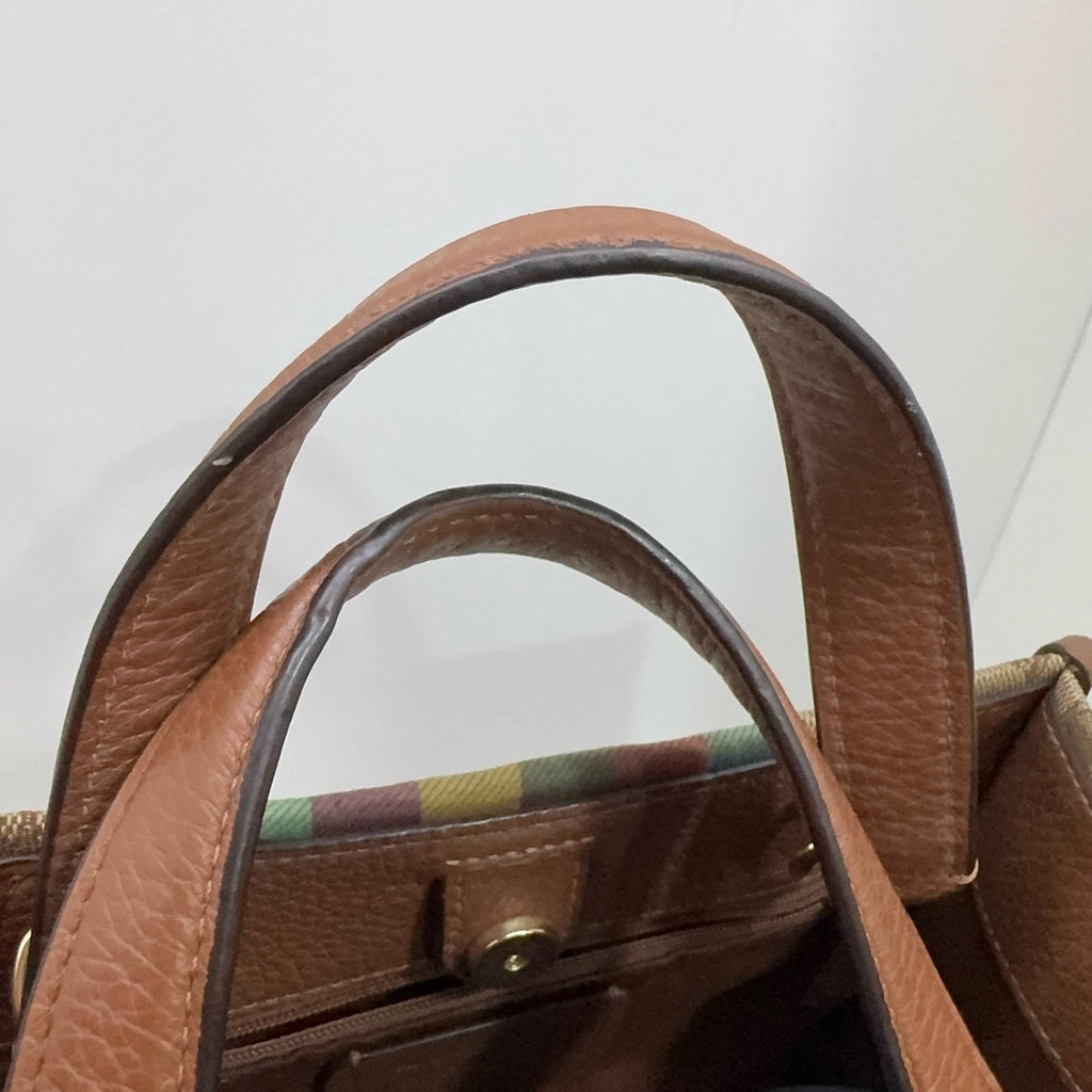 Coach Signature Monogram Canvas Leather Tote Shoulder Bag For Women