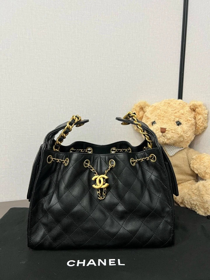 CHANEL Black 25Bag Shoulder Tote Bag For Women