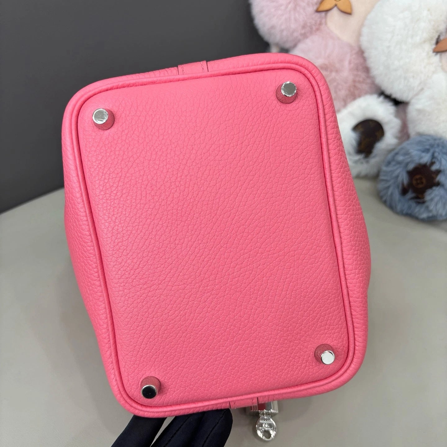 Hermes Picotin18 Top Handle Shoulder Bag Pink Silver Women Fashion Classic