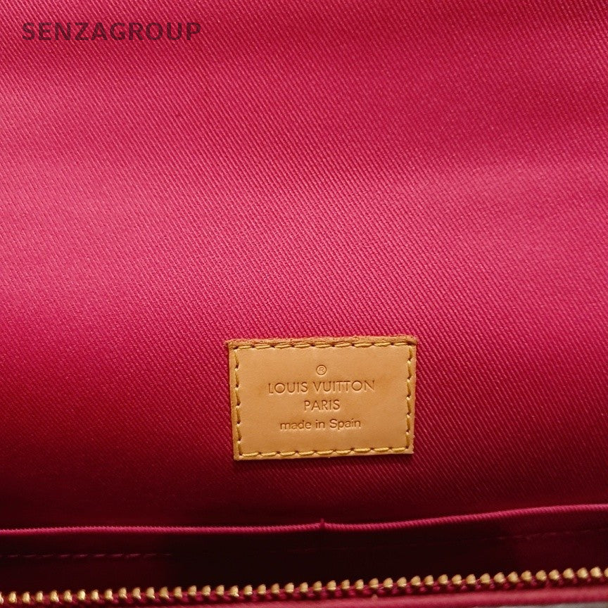 Louis Vuitton Cluny BB Monogram Top Handle Bag Crossbody Brown Women Classic
